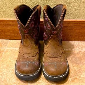 Justin Girl’s Light Up Cowgirl Boot Size 13D